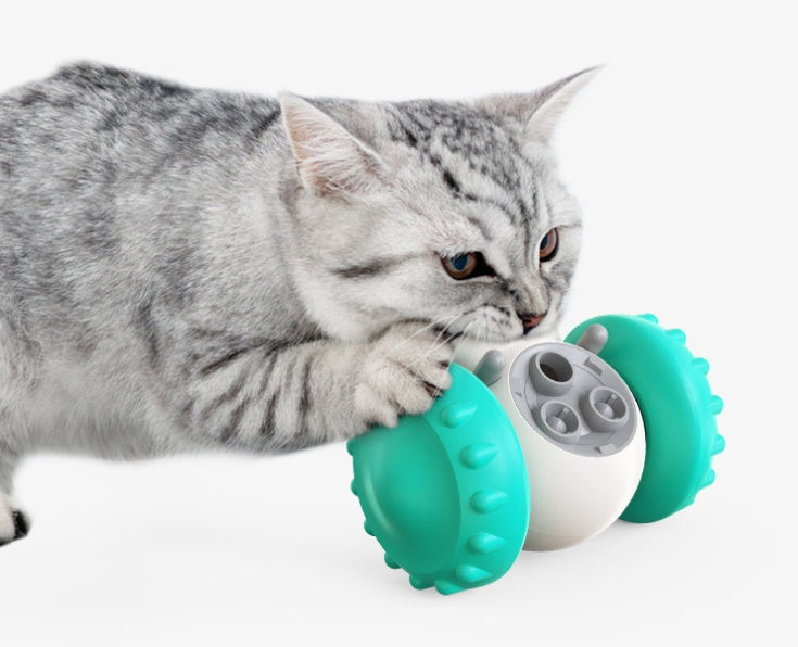 "Interactive Slow-Feed Balance Car Toy – Multifunctional Smart Feeding Toy for Cats & Dogs"
