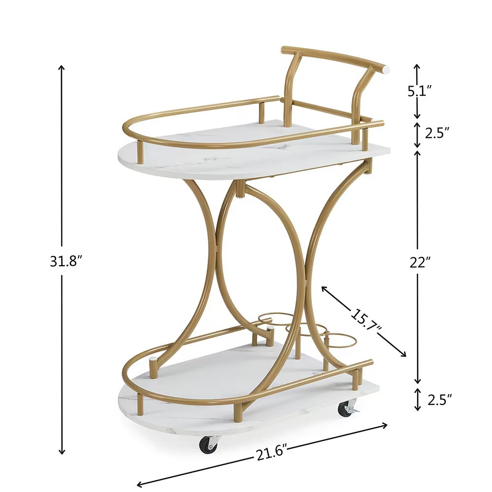 "Multi-Layer Serving Trolley for Drinks, Kitchen & Home Décor"