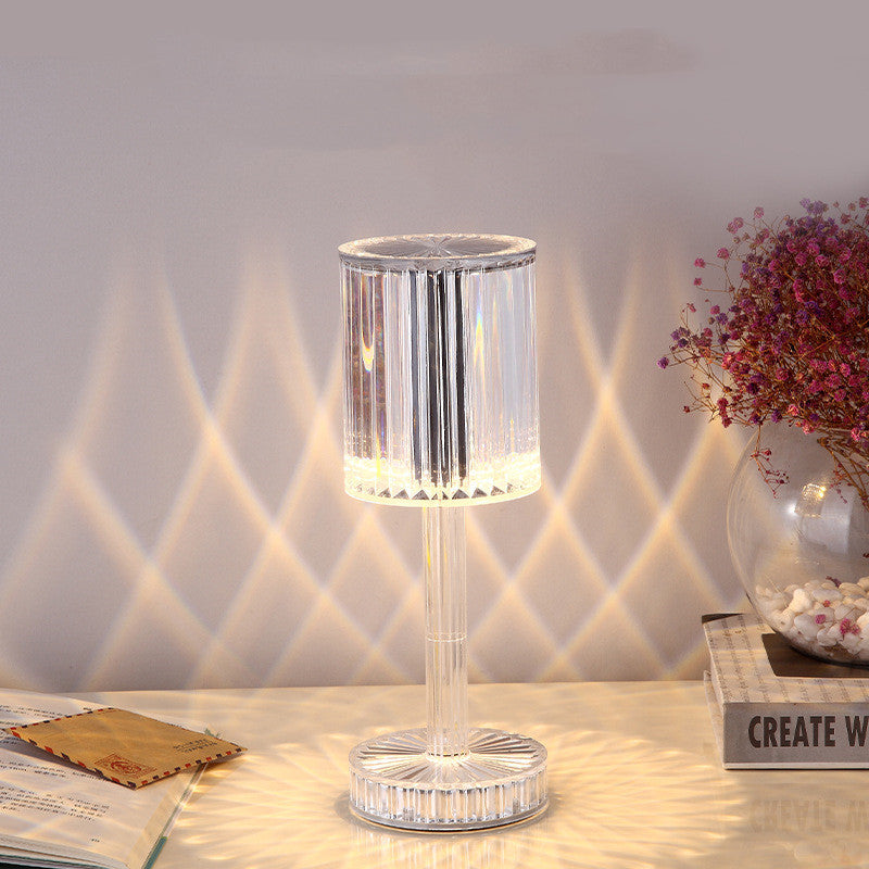 "Crystal Diamond Table Lamp – Romantic Warm LED Night Light for Home Décor & Gifts"