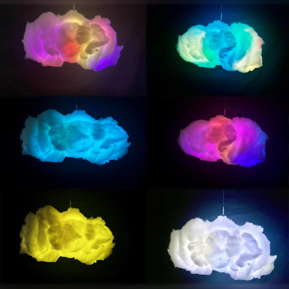 "USB Cloud Light with APP Control & Music Sync – 3D RGBIC Ambient Lamp with Lightning Simulation for Bedroom & Room Decor"