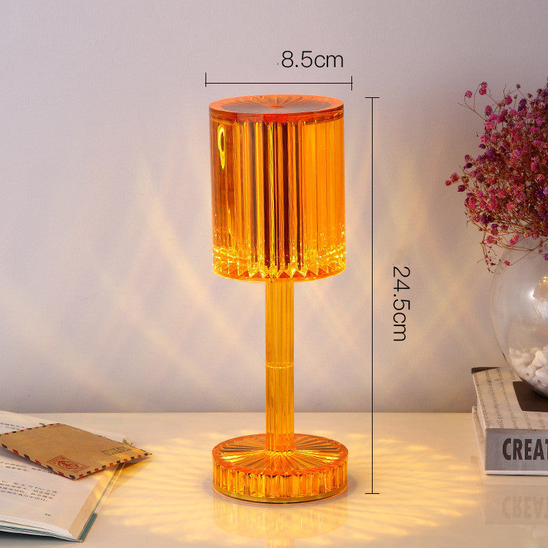"Crystal Diamond Table Lamp – Romantic Warm LED Night Light for Home Décor & Gifts"