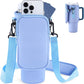 "Slok Water Bottle Carrier Bag – Adjustable Strap Holder Compatible with 40oz Tumbler for Outdoor Walking, Hiking & Sports (Blue Purple)"
