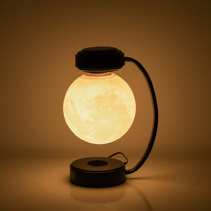"3D LED Moon Night Light – Wireless Magnetic Levitating Rotating Floating Lamp for Home, Office & Bookshop Decor"