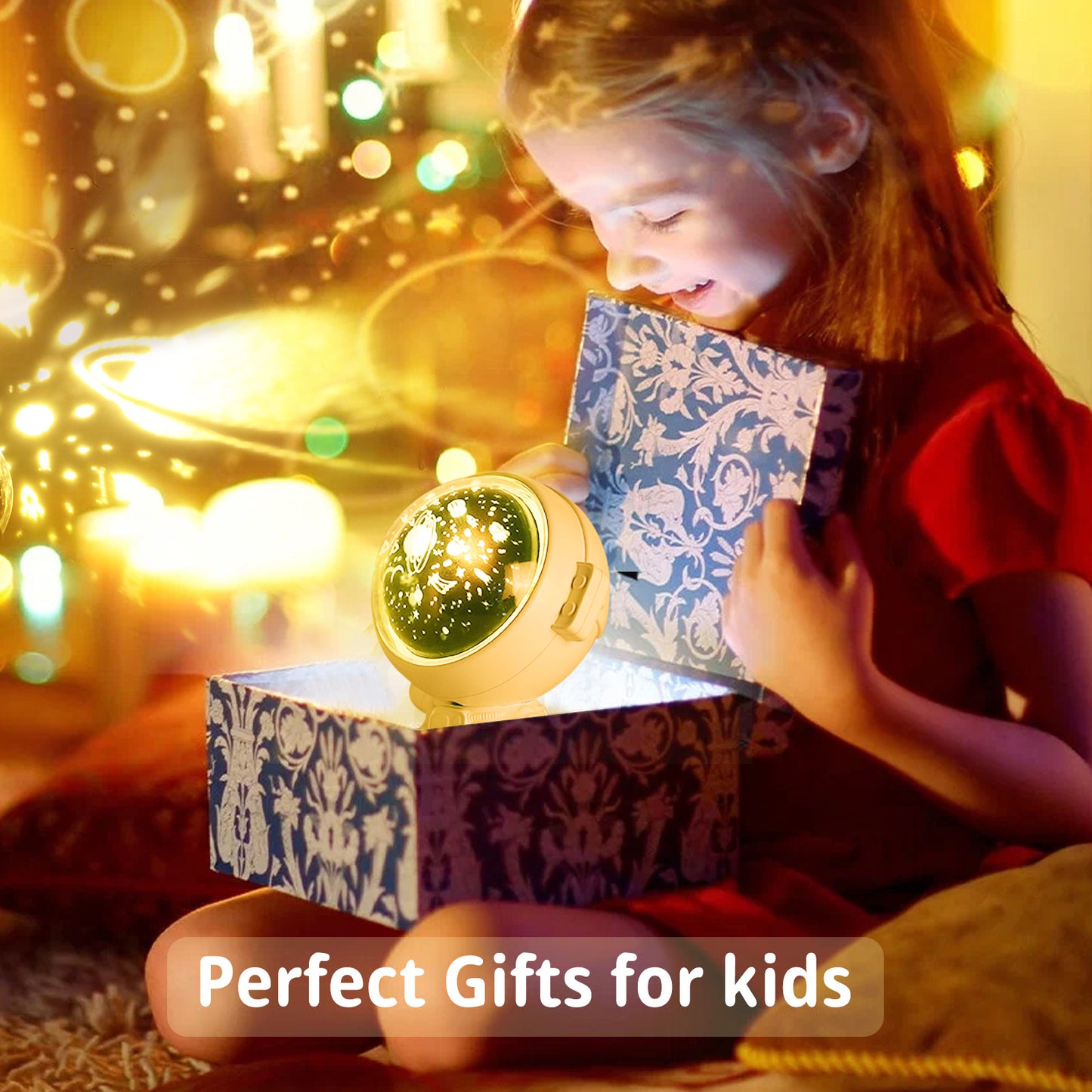 "Galaxy Star Projector Night Light – Astronaut Lamp with Starry Sky Projection for Kids, Baby, and Room Décor"
