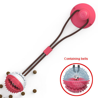 "Silicone Suction Cup Dog Tug Toy – Interactive Chew Ball for Tooth Cleaning & Play"