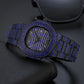 "Men’s Hip Hop Full Diamond Color Watch – Luxury Niche Style"