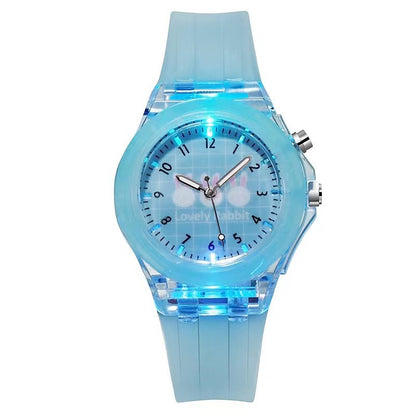 "Silicone Cartoon Children's Luminous Watch with Fruit Pattern"