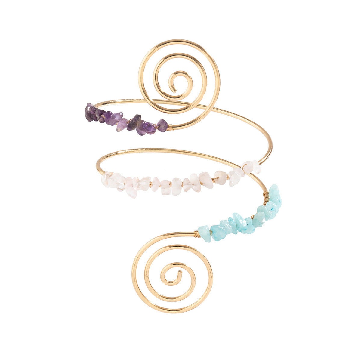 "Gravel Beaded Adjustable Opening Bracelet"