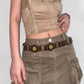 "Vintage Riveted Metal Buckle Belt – Punk Hip Hop Fashion for Men & Women"