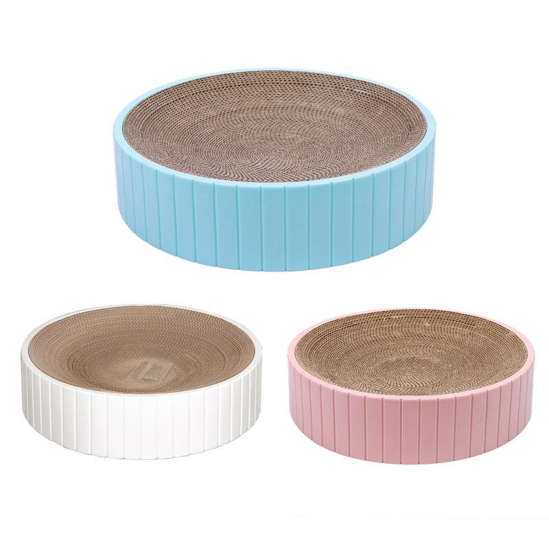 "Round Cat Scratch Plate – Durable Pet Scratching Pad for Cats"