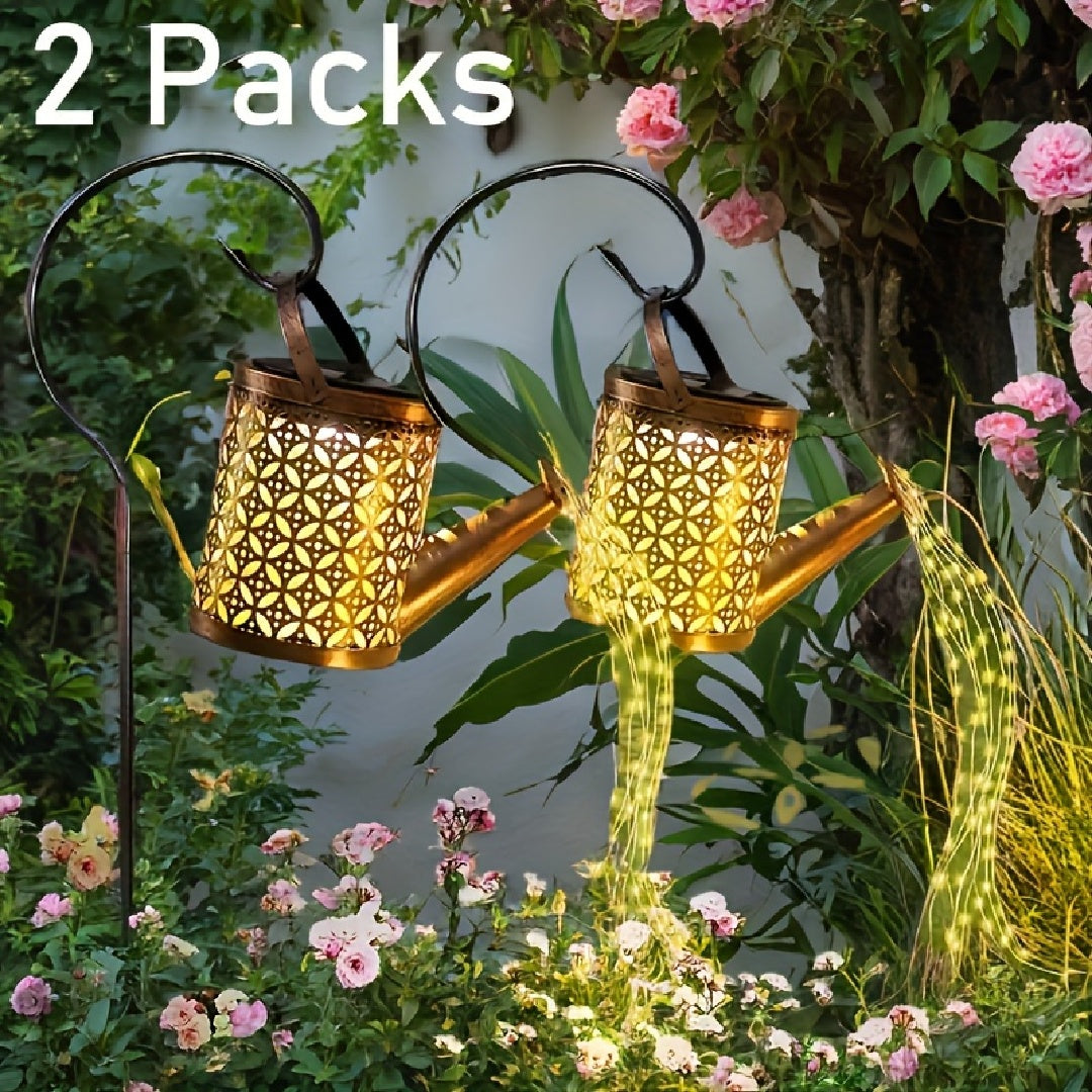 "Solar Watering Can Outdoor Lights – Decorative Metal Hanging Garden Lamp, Waterproof Yard & Patio Décor, Perfect Gift for Mom"