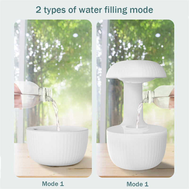 "Anti-Gravity Air Humidifier – Silent Cool Mist Maker with Levitating Water Drops for Relaxation & Fatigue Relief"