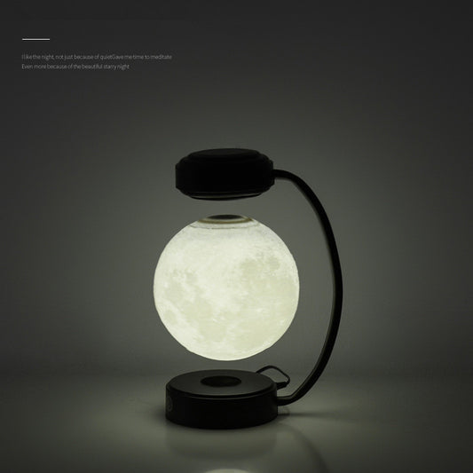 "3D LED Moon Night Light – Wireless Magnetic Levitating Rotating Floating Lamp for Home, Office & Bookshop Decor"