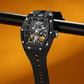"Men's Stainless Steel Automatic Mechanical Watch – Hollow Shell Design"