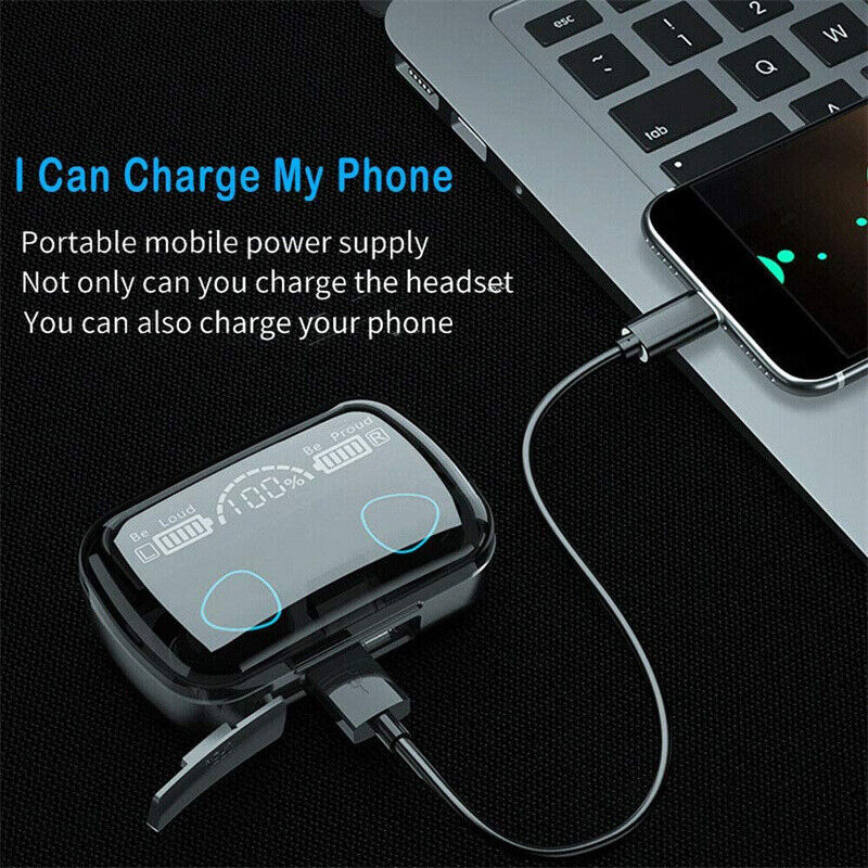"TWS Wireless Bluetooth 5.1 Sports Earphones – Waterproof True Wireless Stereo Earbuds"