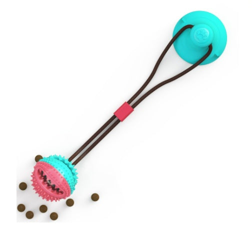 "Silicone Suction Cup Dog Tug Toy – Interactive Chew Ball for Tooth Cleaning & Play"