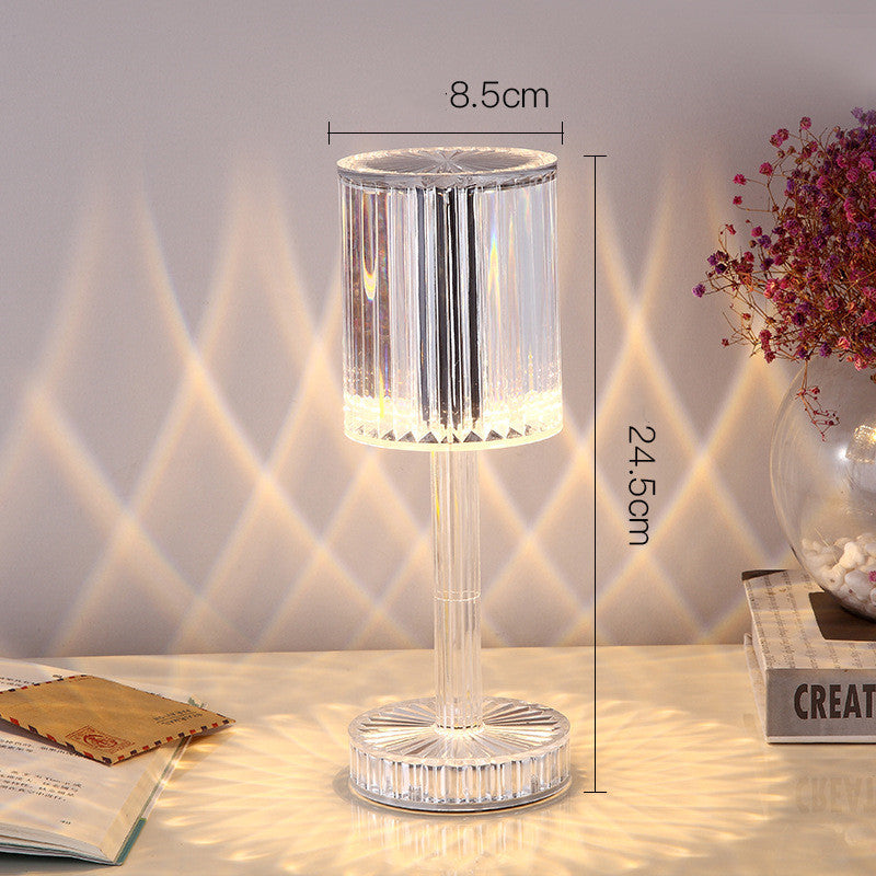 "Crystal Diamond Table Lamp – Romantic Warm LED Night Light for Home Décor & Gifts"