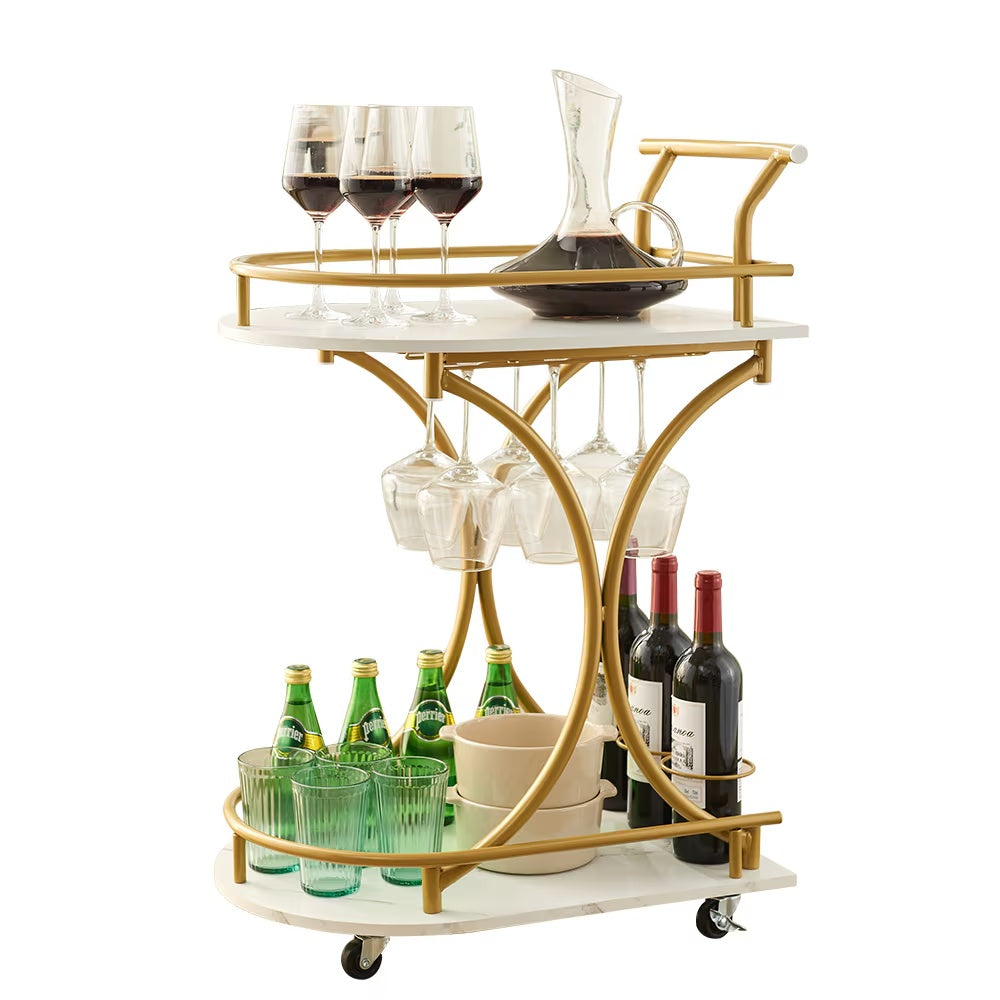 "Multi-Layer Serving Trolley for Drinks, Kitchen & Home Décor"