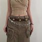"Vintage Riveted Metal Buckle Belt – Punk Hip Hop Fashion for Men & Women"