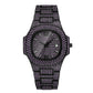 "Men’s Hip Hop Full Diamond Color Watch – Luxury Niche Style"