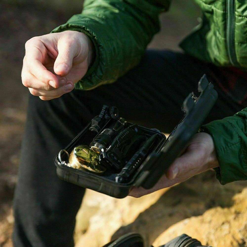 "14-in-1 Outdoor Emergency Survival Kit – Tactical Camping & Hiking Gear Set with Case"