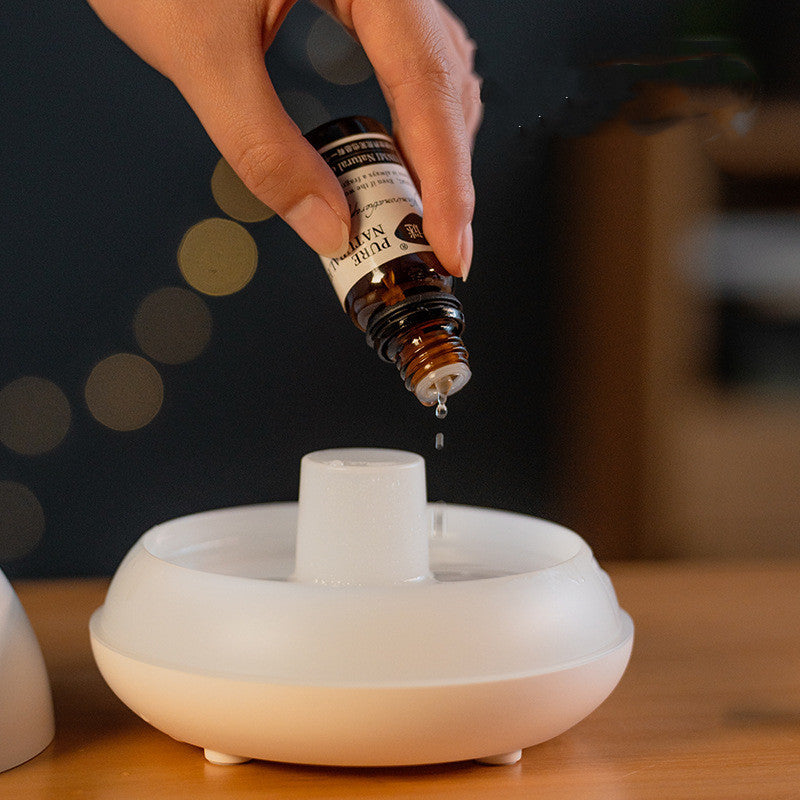 "Flame Humidifier & Aromatherapy Diffuser – 7-Color LED Light, 130ML USB Essential Oil Diffuser for Home & Room Fragrance"