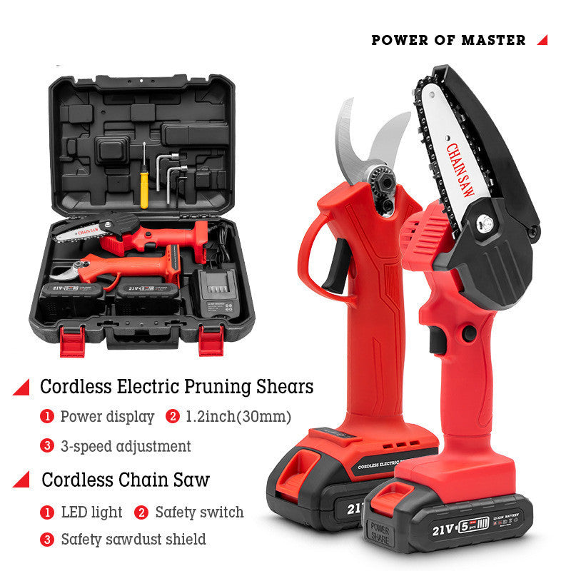 "Rechargeable Electric Branch Shears – Powerful Rough Scissors for Garden Tools"