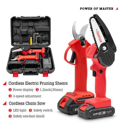 "Rechargeable Electric Branch Shears – Powerful Rough Scissors for Garden Tools"