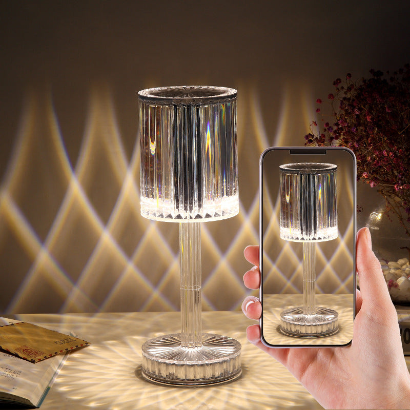 "Crystal Diamond Table Lamp – Romantic Warm LED Night Light for Home Décor & Gifts"