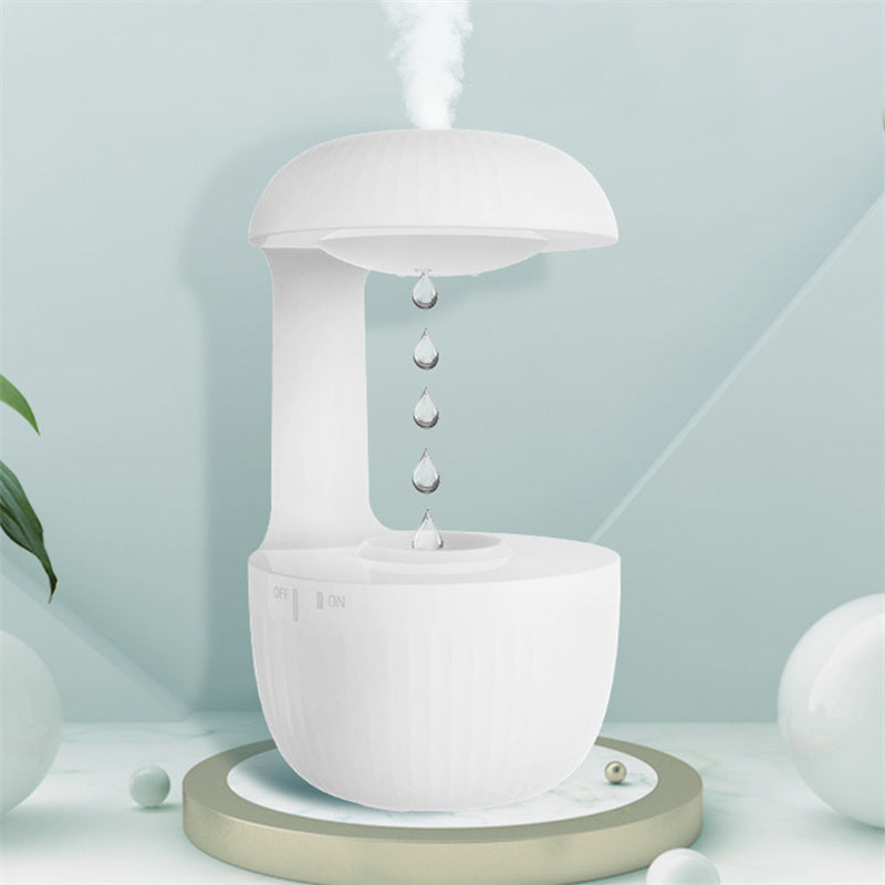 "Anti-Gravity Air Humidifier – Silent Cool Mist Maker with Levitating Water Drops for Relaxation & Fatigue Relief"