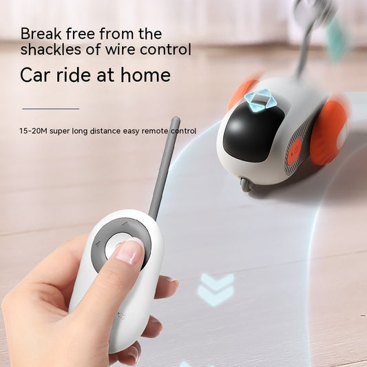 "Remote Control Interactive Cat Car Toy – USB Rechargeable, Automatic Self-Moving Smart Pet Toy"