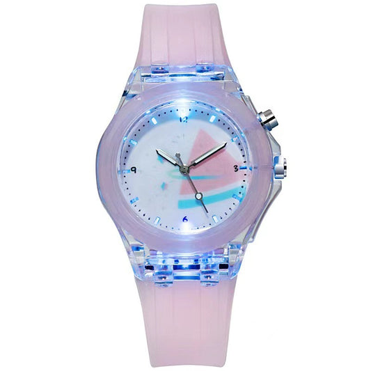 "Silicone Cartoon Children's Luminous Watch with Fruit Pattern"
