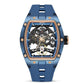 "Men's Stainless Steel Automatic Mechanical Watch – Hollow Shell Design"
