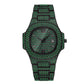 "Men’s Hip Hop Full Diamond Color Watch – Luxury Niche Style"