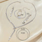 "Fashion Simple 4-Piece Jewelry Set – Necklace, Earrings & Bracelet Combo"