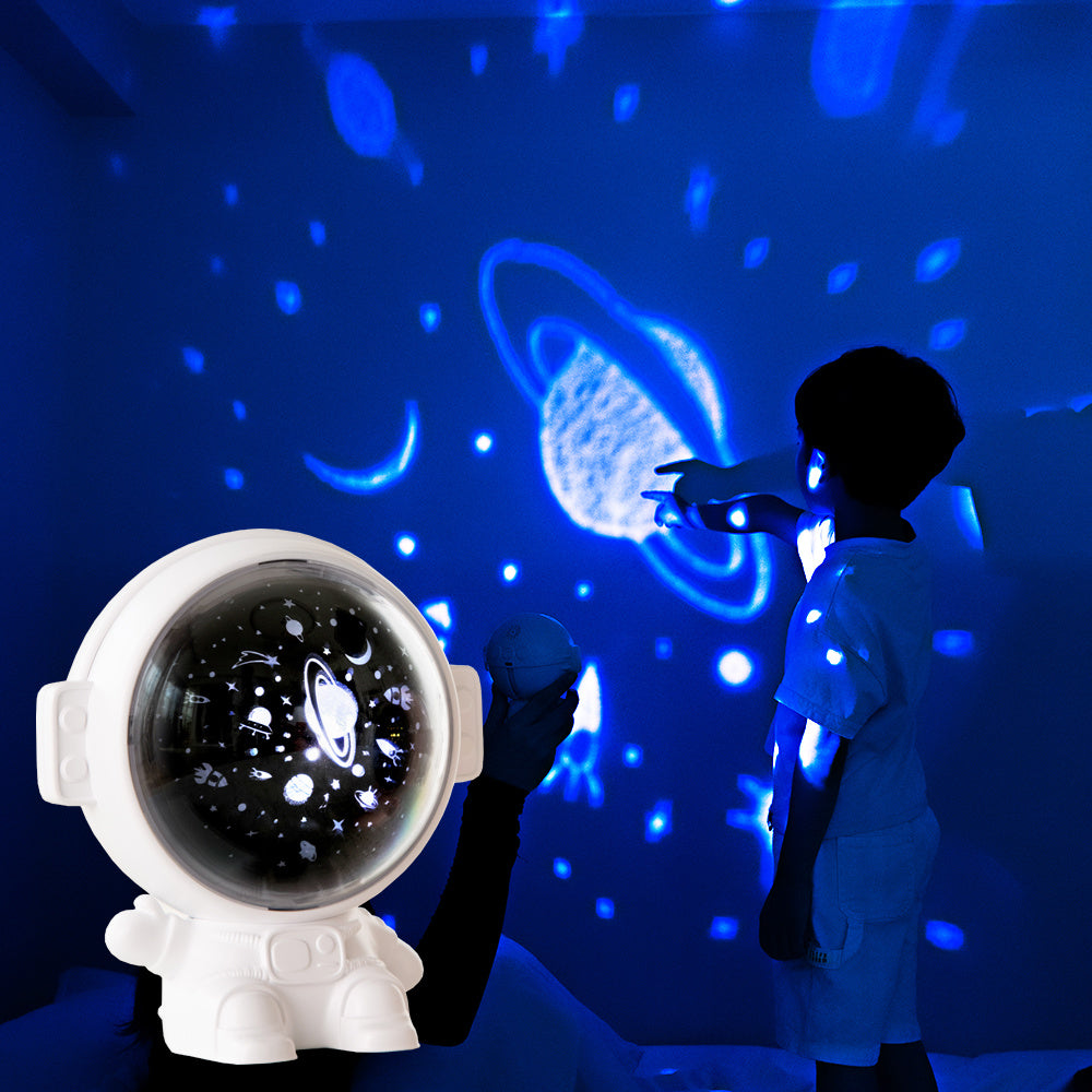 "Galaxy Star Projector Night Light – Astronaut Lamp with Starry Sky Projection for Kids, Baby, and Room Décor"